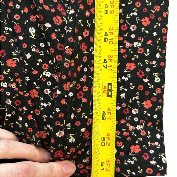 J Jill black dress with buttons and flower print and shirt sleeves - Picture 9 of 9